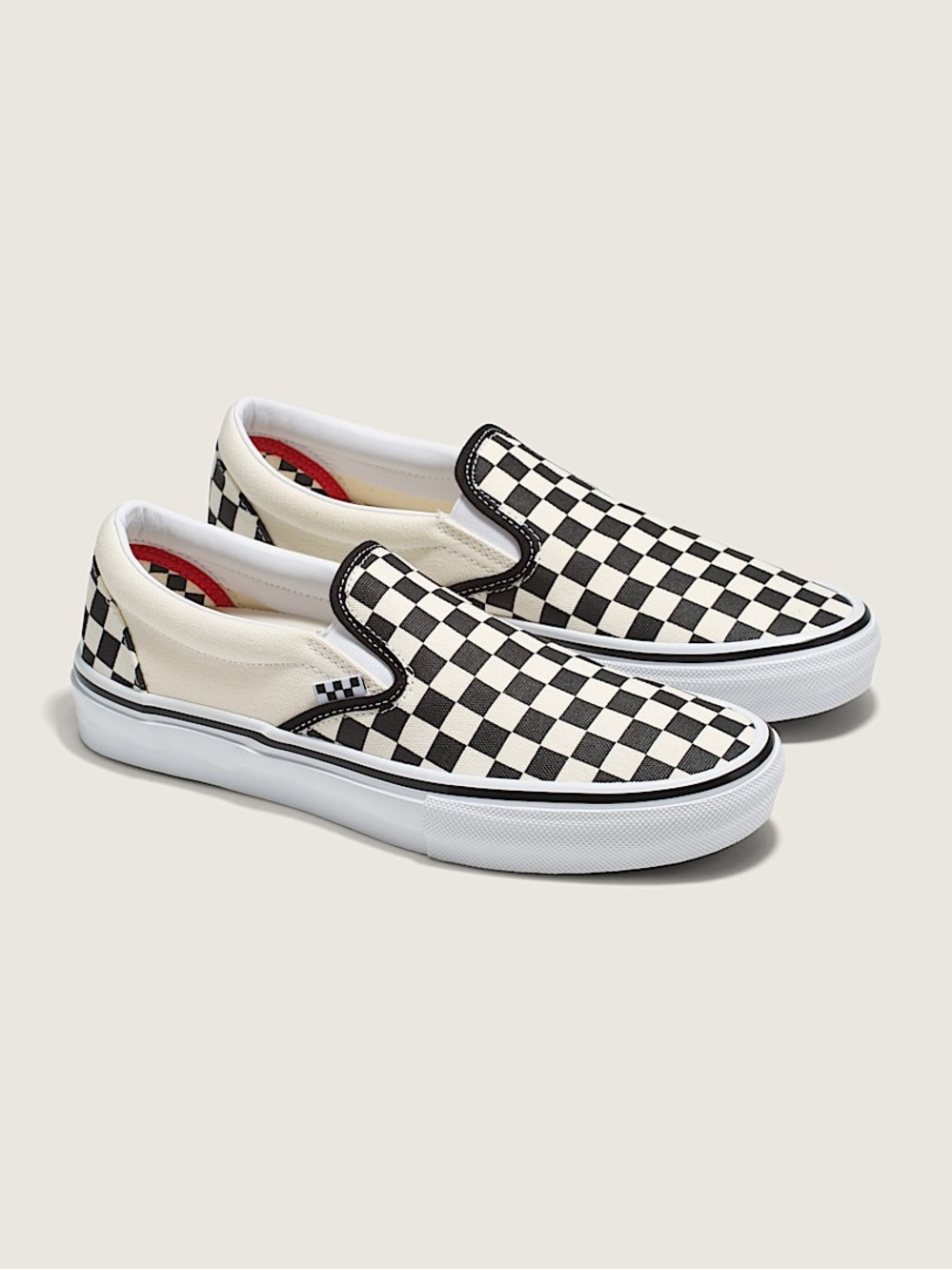 Vans Slip-On Checkerboard Shoes - Popcush - Black & White